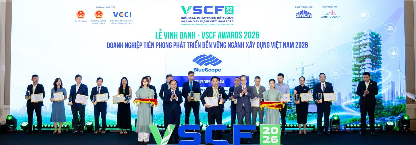 NS BlueScope Vietnam Honored As "Pioneering Sustainable Enterprise In Vietnam's Construction Industry 2026"