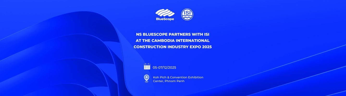 BlueScope Partners with ISI at the Cambodia International Construction Industry Expo 2025, showcasing high-quality coated steel solutions to customers and investors.
